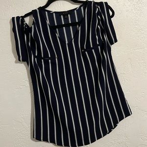 Mine Cold Shoulder Short Sleeve Blouse Top